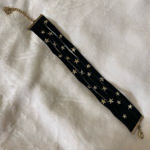 BLACK VELVET GOLD STARS CHOKER